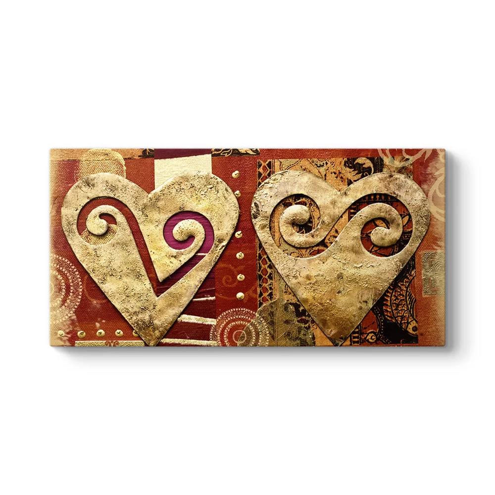 Motif Hearts Tablo - Model 5